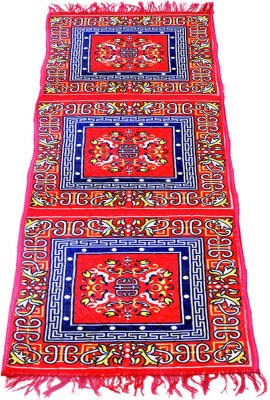 KUBER INDUSTRIES Multicolor Velvet Runner(2 ft,  X 6 ft, Rectangle)