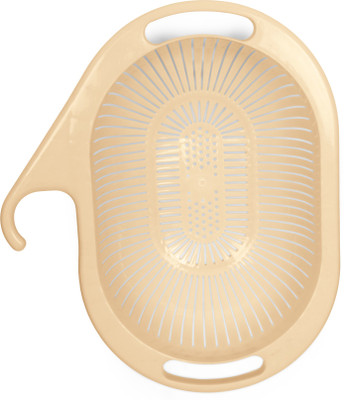 Sukhson India Veggie colander Washing Bowl and Strainer Colander(Beige Pack of 1)