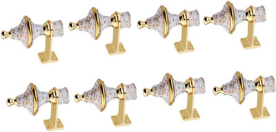 GROWNIX White Rod Rail Bracket Metal(Pack of 8)