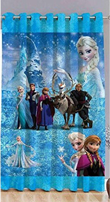 BELLA TRUE 274.32 cm (9 ft) Polyester Semi Transparent Long Door Curtain Single Curtain(Solid, Multicolor)