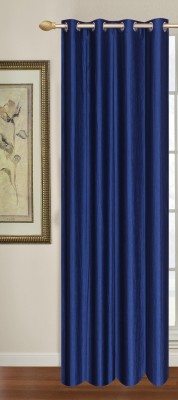 Decor World 213 cm (7 ft) Polyester Door Curtain Single Curtain(Solid, Blue)