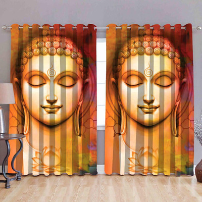 BELLA TRUE 152.4 cm (5 ft) Polyester Semi Transparent Window Curtain (Pack Of 2)(Solid, Multicolor)