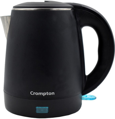 Crompton ACTIV1HOT Electric Kettle (1 L, Black)
