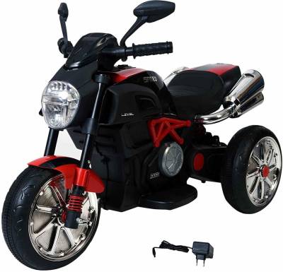 Ayaan Toys Ride 3 Wheel Battery Operated Ride On Bike for Kids, 2 to 4 Years with Rear Suspension , Black Bike Battery Operated Ride On  (Red, Black)
