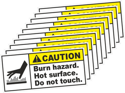 rangvishwa Burn Hazard. Hot Surface. Do Not Touch Emergency Sign