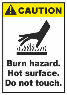 rangvishwa Burn Hazard. Hot Surface. Do Not Touch Emergency Sign