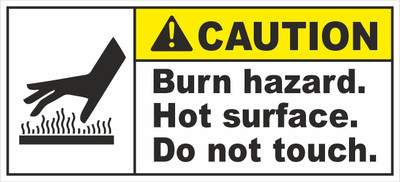 rangvishwa Burn Hazard. Hot Surface. Do Not Touch Emergency Sign