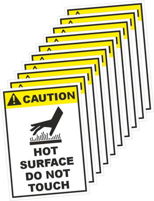 rangvishwa Hot Surface Do Not Touch Emergency Sign