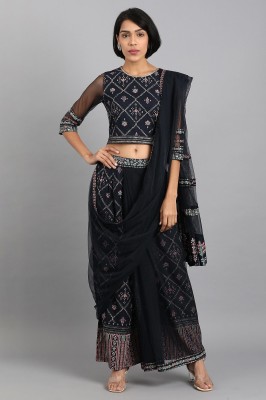 W Women Ethnic Top Skirt Set