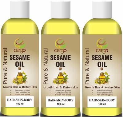 Cargo Cold Pressed (Organic) Sesame Oil for Skin, Body & Hair Oil-300ML Hair Oil