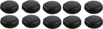 subton Leather Zipper Headphone Pouch For Universal(Black)