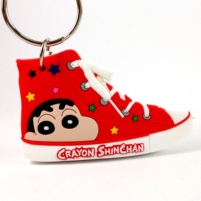 Isk Shinchan Red white color shoes from both sides same keychain Key Chain