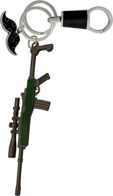 MGP FASHION Military Skin AWM Snipper Weapon Battleground Real 3D Metal Body Gun kar keyring Key Chain