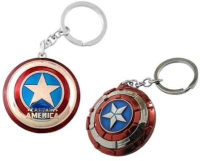 ZYZTA Combo of Marvel Avengers Superhero Captain America Shields Keychain Pack of 2 Key Chain