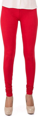 af fashion Churidar  Western Wear Legging(Red, Solid)