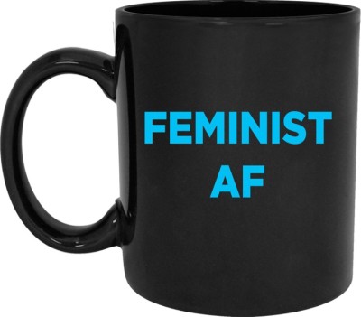 RADANYA RNDPMG174BC Funny ''Feminist AF'' - 11 Oz Ceramic With C-handle (Microwave and Dishwasher Safe Ceramic Coffee Mug(350 ml)