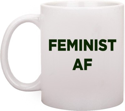 RADANYA RNDPMG174WA Funny ''Feminist AF'' - 11 Oz Ceramic With C-handle (Microwave and Dishwasher Safe Ceramic Coffee Mug(350 ml)