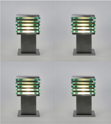 PR Prashant PR-Iceqube-PO4 Gate Light Outdoor Lamp(Silver)