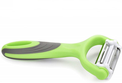 Crazo Fashion 3-in-1 Rotational Vegetable and Fruit Peeler, Sharp Steel Blades Y Shaped Peeler(Green, Multicolor)