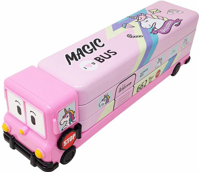 mohini collection 1 Magic Bus Art Metal Pencil Box(Set of 1, Multicolor)