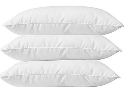 JJ Avatar Polyester Fibre Solid Sleeping Pillow Pack of 3(White)