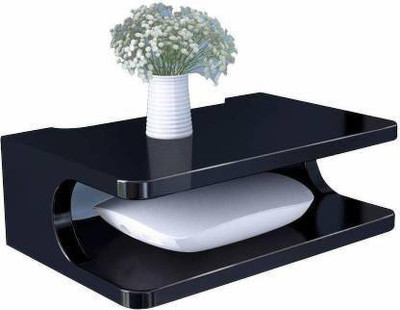 ANTIQUE MART TV Setup Box & Remote Stand Wooden Wall Shelf Wooden Wall Shelf(Number of Shelves - 1, Black)