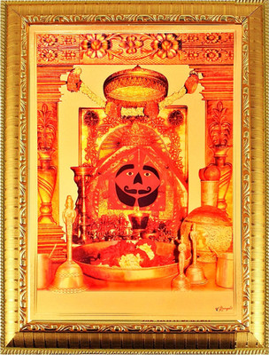 SUNINOW Salasar Balaji Framed Synthetic Wood Golden Foil Photo Frame Religious Frame