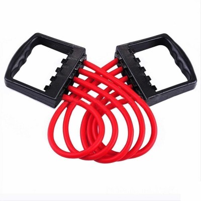 Fitness Scout Adjustable 5 Rubber Tubes Chest Flexor Exerciser/Muscle Resistant Workout Home Gym Resistance Tube(Red)