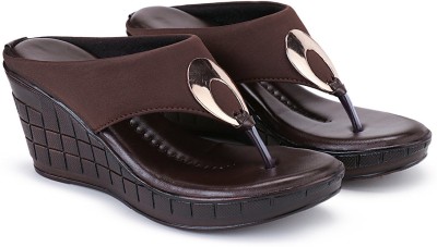 New Club Women Heels(Brown , 6)