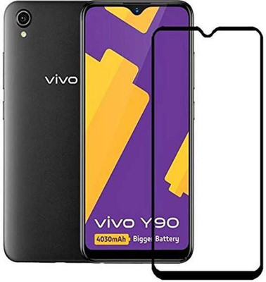 Bigil Edge To Edge Tempered Glass for Vivo Y90(Pack of 1)