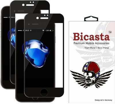 Bicasta Edge To Edge Tempered Glass for Apple iPhone SE 2020, Apple iPhone SE 20, Apple iPhone 8, Apple iPhone 7, Apple iPhone 6s, Apple iPhone 6(Pack of 2)