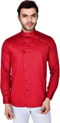 Shopy Unlimited Men Solid Casual Red Shirt