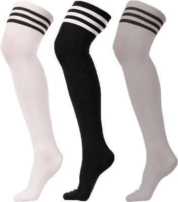 Xs and Os Women Striped Thigh, Over the Knee(Pack of 3)