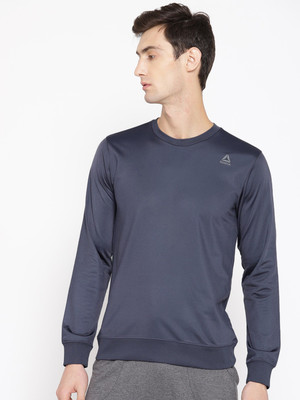reebok full sleeve solid men's sweatshirt