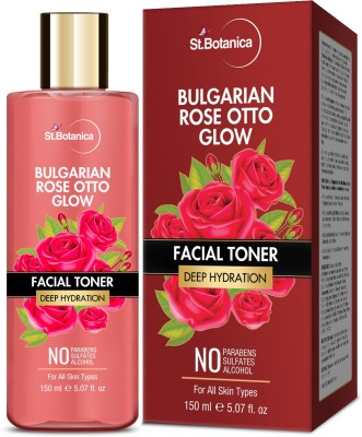 St.Botanica Bulgarian Rose Otto Glow Deep Hydration Facial Toner | Deep Hydration | No Paraben, SLS & Alcohol Men & Women(150 ml)