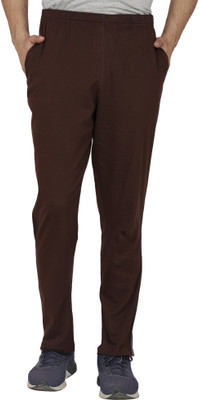 SHELLOCKS Solid Men Brown Track Pants