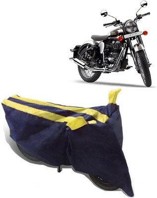 Elegance Two Wheeler Cover for Royal Enfield(Classic Chrome, Yellow)
