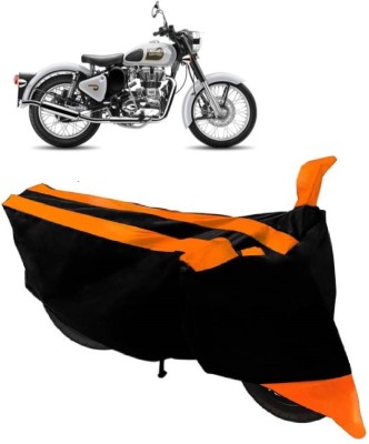 AutoRash Waterproof Two Wheeler Cover for Royal Enfield(Classic 500, Orange)