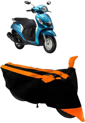 APNEK Two Wheeler Cover for Yamaha(Fascino, Orange)