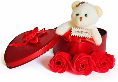 ASHIRWAD Soft Toy, Artificial Flower Gift Set