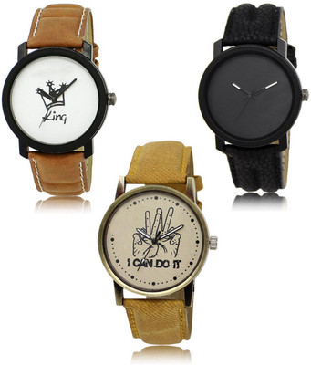 SWIFFIN New latest Designer Combo of 3 Analog Watch  - For Men
