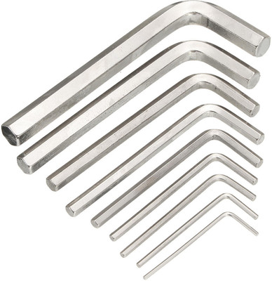Inditrust 9 Pieces Hex Allen Key Wrench L Shape Repair Tool Set Allen Key Set