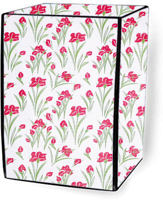 JM Homefurnishings Front Loading Washing Machine  Cover(Width: 61 cm, Red, White)