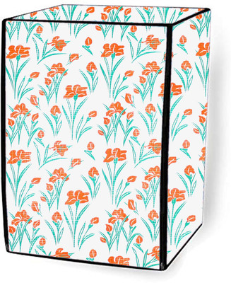 JM Homefurnishings Front Loading Washing Machine  Cover(Width: 67 cm, Orange, White)
