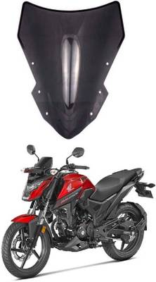 Aayatouch Universal ABS Plastic Bike Transparent Visor For Honda X Blade (Black) Bike Headlight Visor