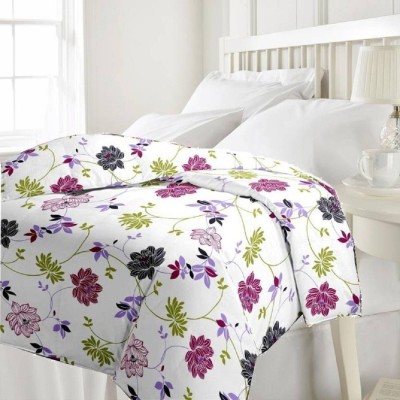 SECREATIONS Floral Single Dohar for  AC Room(Poly Cotton, Multicolor)