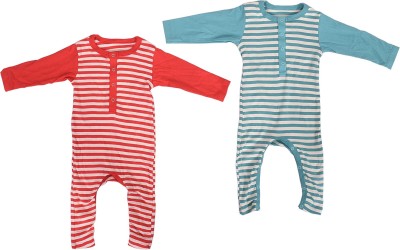 Mom's Home Baby Boys & Baby Girls Red, Green Sleepsuit Baby Boys & Baby Girls Red, Green Sleepsuit
