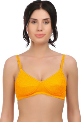 Selfcare Women T-Shirt Lightly Padded Bra(Yellow)