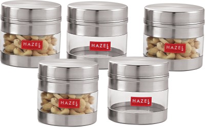 HAZEL Steel Grocery Container  - 500 ml(Pack of 5, Silver)