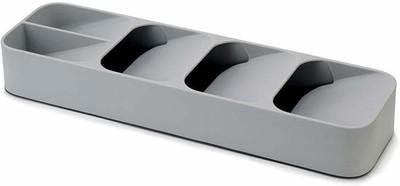 MOSHTU Empty Cutlery Box Drawer Case(Grey  Holds 24 Pieces)